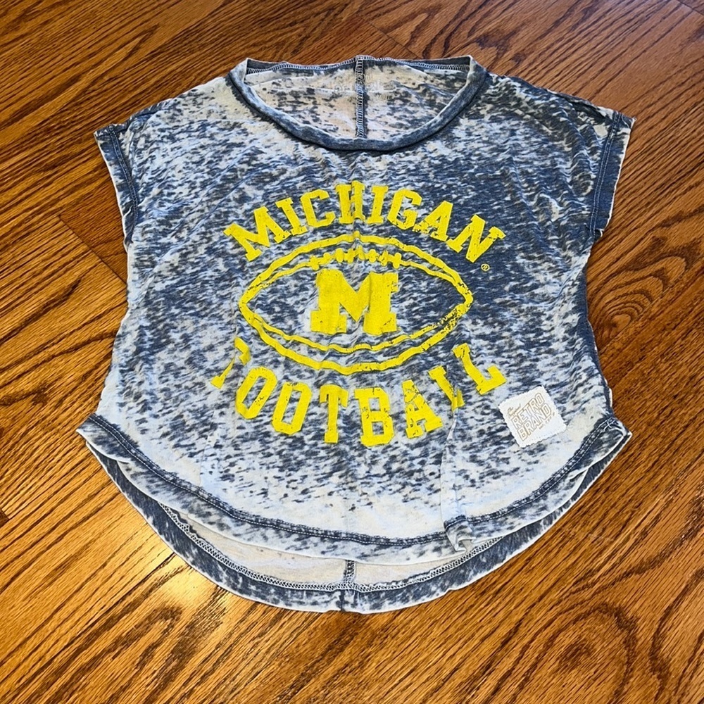 The Original Retro Brand Girl’s Michigan Football Tee Size Youth S